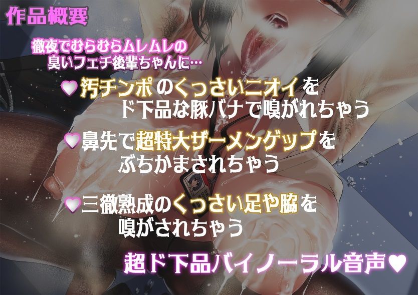 ブラック企業の臭フェチ後輩が蒸れクサ汚チンポご奉仕＆ラブラブ告白ゲップ サンプル1ページ目