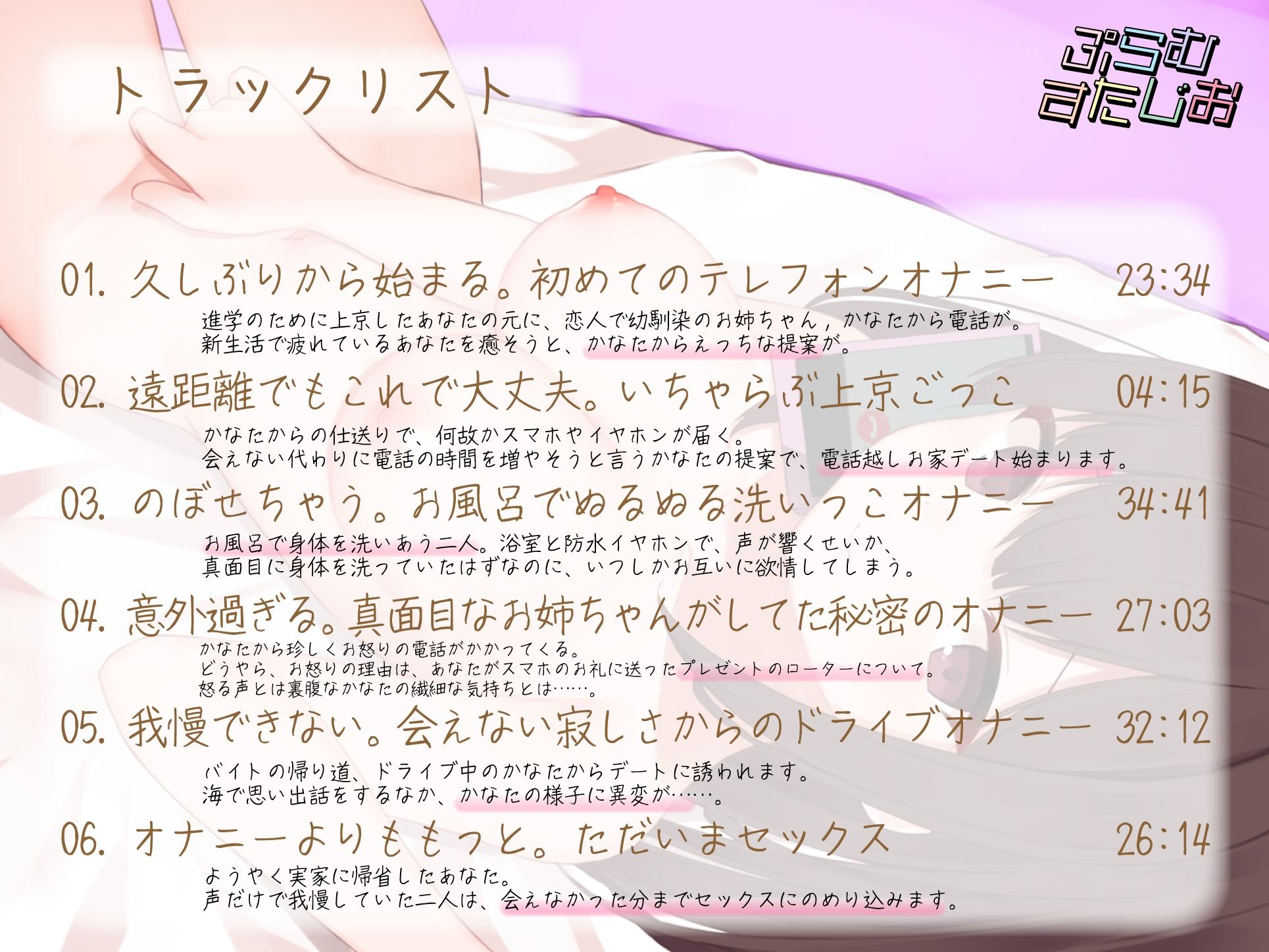 遠距離恋愛の寂しさ埋めて、感度深める。憧れの真面目な清楚系幼馴染お姉さんとのいちゃらぶオナニー電話 サンプル2ページ目