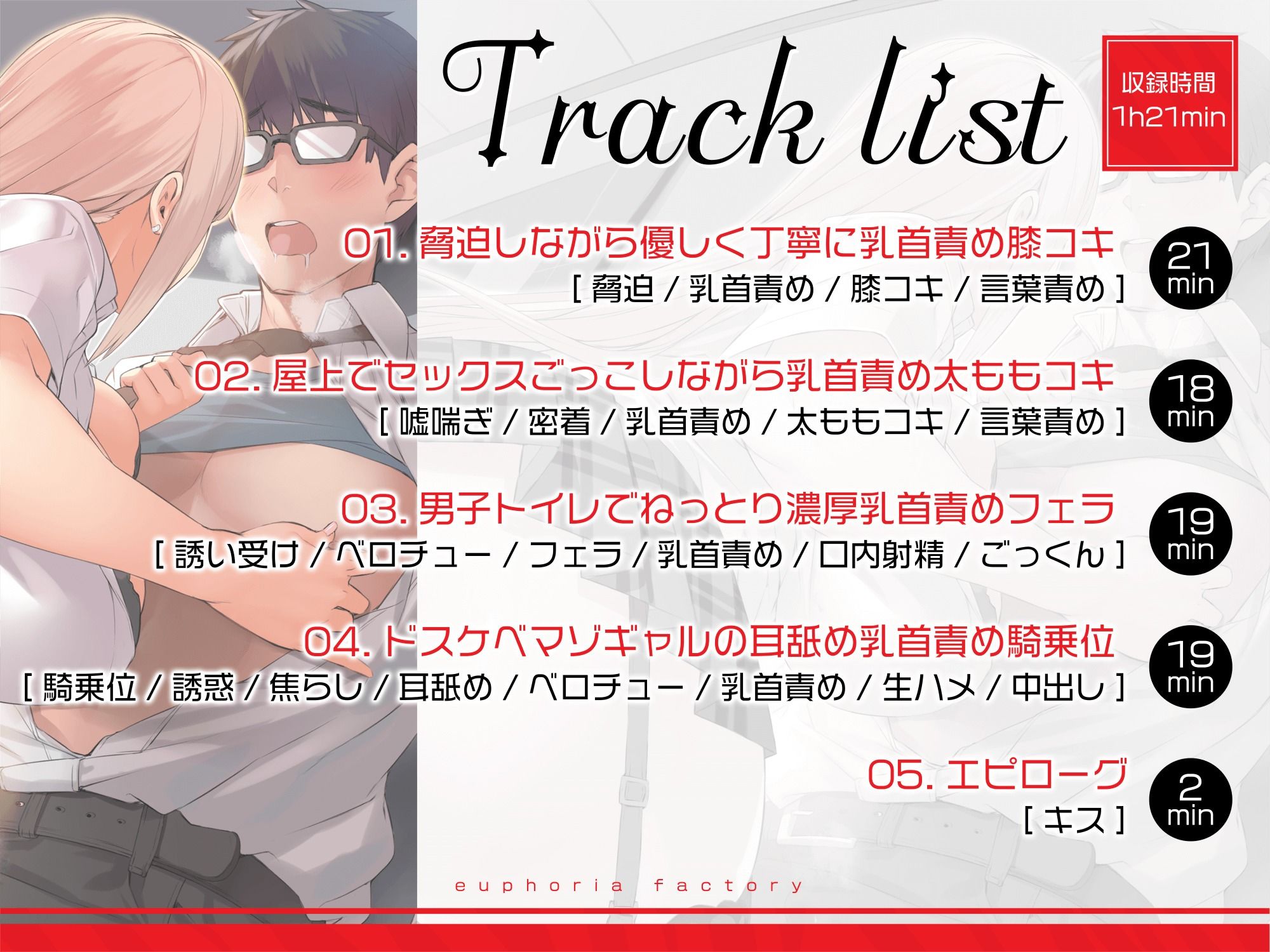 脅迫しながら優しく丁寧に乳首責めしてくる低音ボイスの不良ギャル サンプル2ページ目