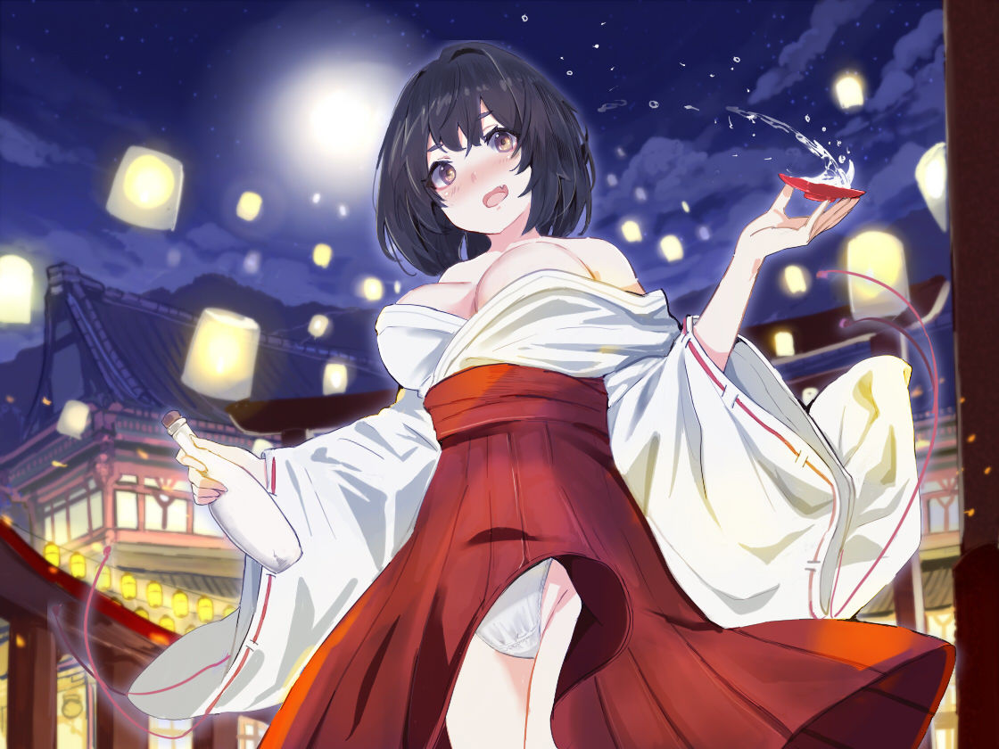 ［おほ声にゃっ］酔うとHなあなただけの巫女。Hな御神酒の効果でダウナー・メス〇キ・サキュバス変化。おほ声出してHなSEXしちゃいますが、あなたのために祈祷しますね。 サンプル6ページ目