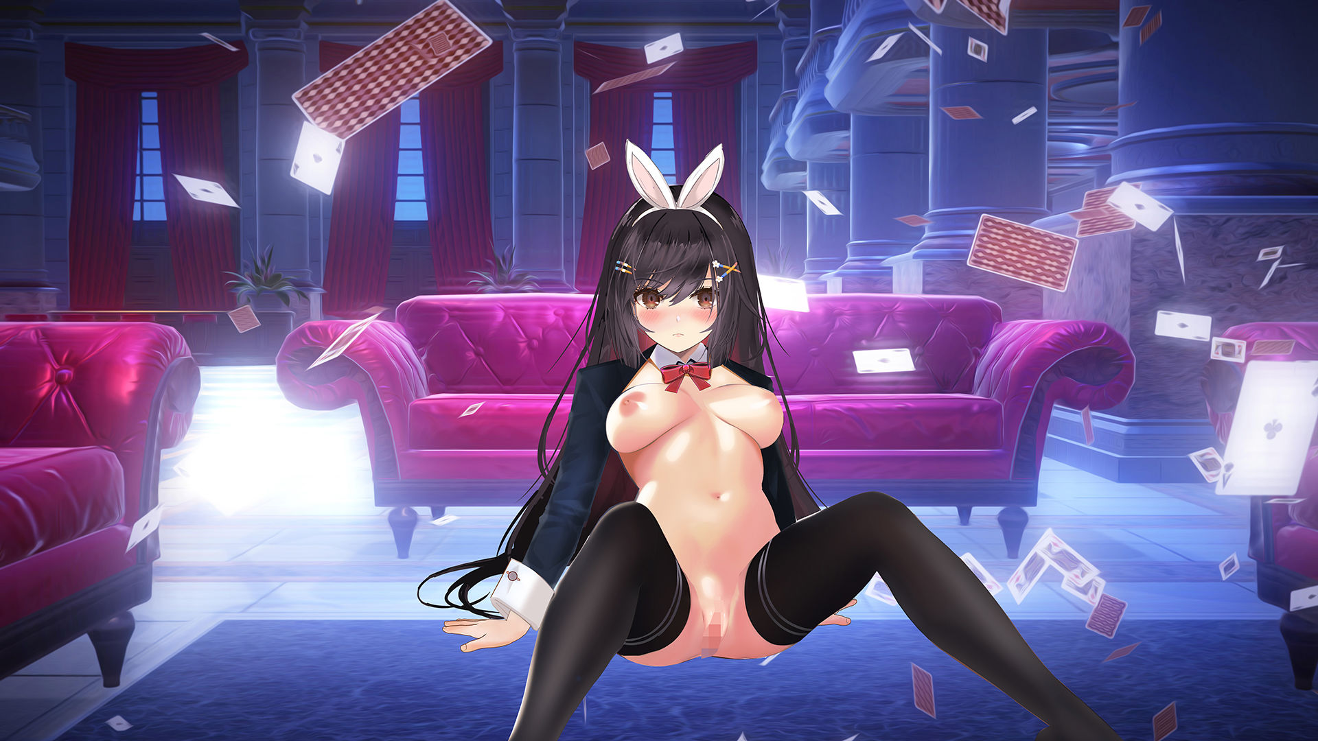 バニーとNTR●ックス！？カジノで脱衣トランプゲーム！ サンプル1ページ目