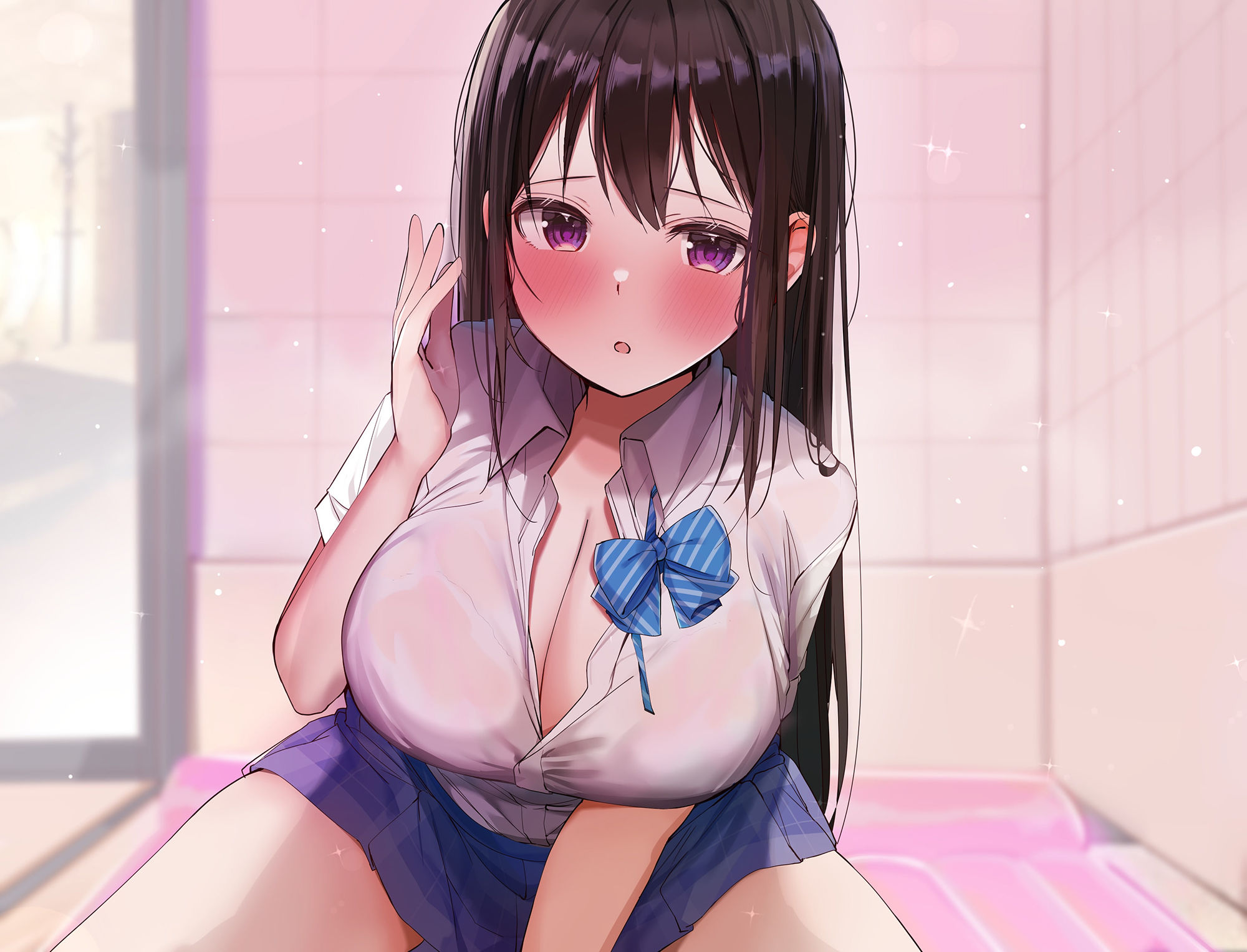 【KU100】学園ソープでイチャラブ生ハメえっち！ 〜ガチ恋して甘オホ声出しながらイっちゃいます♪〜 サンプル5ページ目