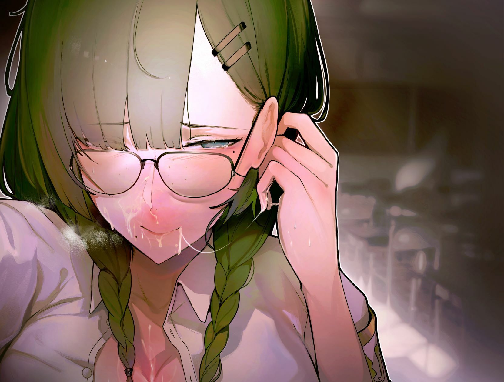 【甘おほ声】クールでまじめなクラスの風紀委員が実はオナニー狂いのオホ声おまんこだった話 サンプル4ページ目