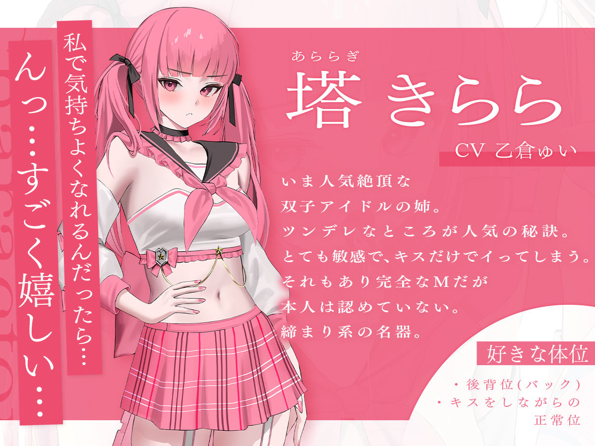 【KU100】私たちを売りなさい！〜双子アイドルとトロあま3Pえっち〜 サンプル3ページ目