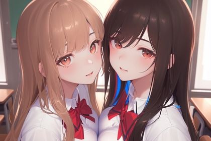 【百合】学校のトイレで友達と乳首とアソコ合わせて一緒にイけるか試してみた サンプル1ページ目