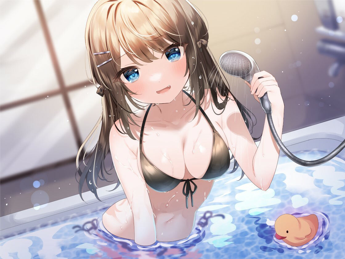 【KU100】声帯SSRカノジョとお風呂ASMR♪ 2人っきりのラブラブ密着バスタイム♪ サンプル1ページ目