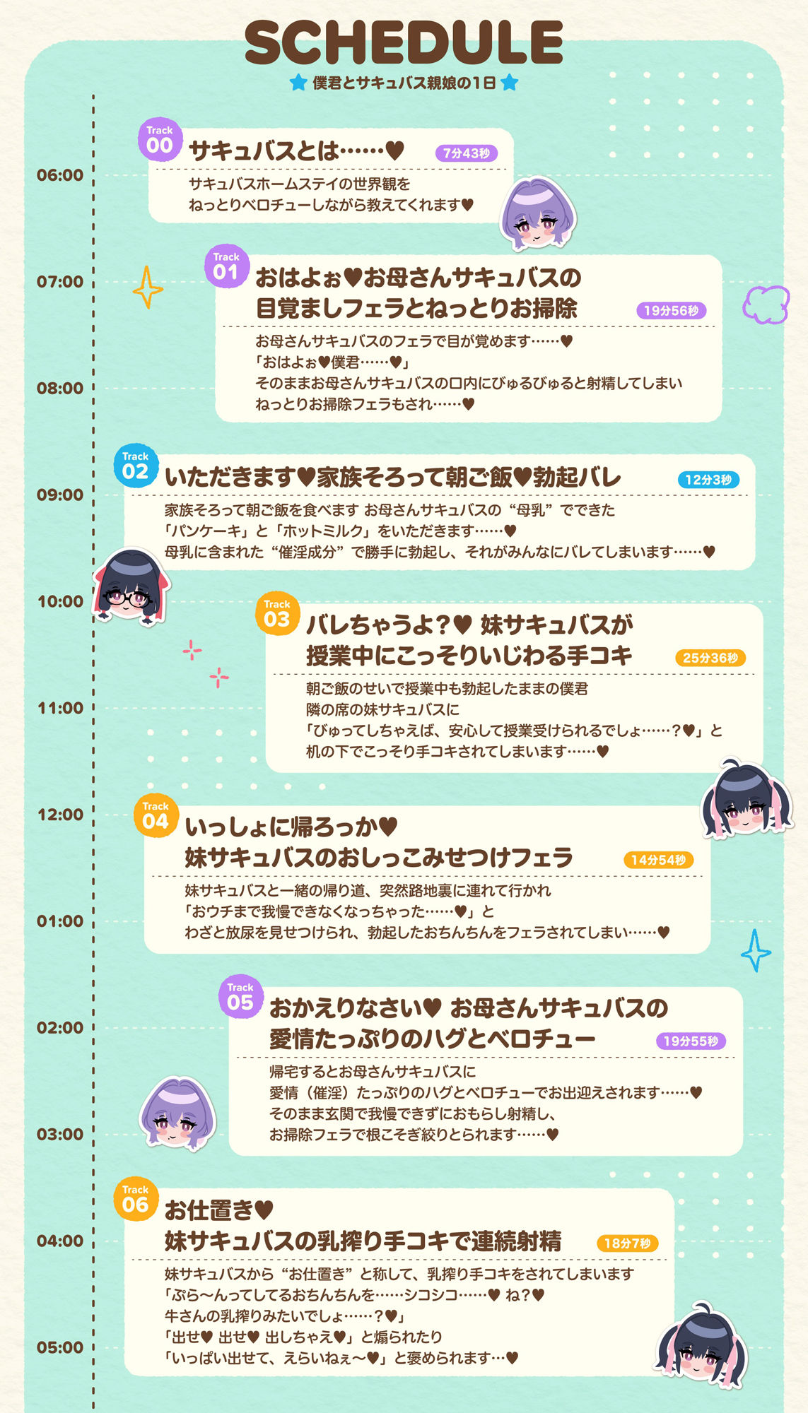 【たっぷり4時間】サキュバスホームステイ おはよう〜おやすみまで甘々ぴゅっぴゅなラブラブ性活 サンプル8ページ目