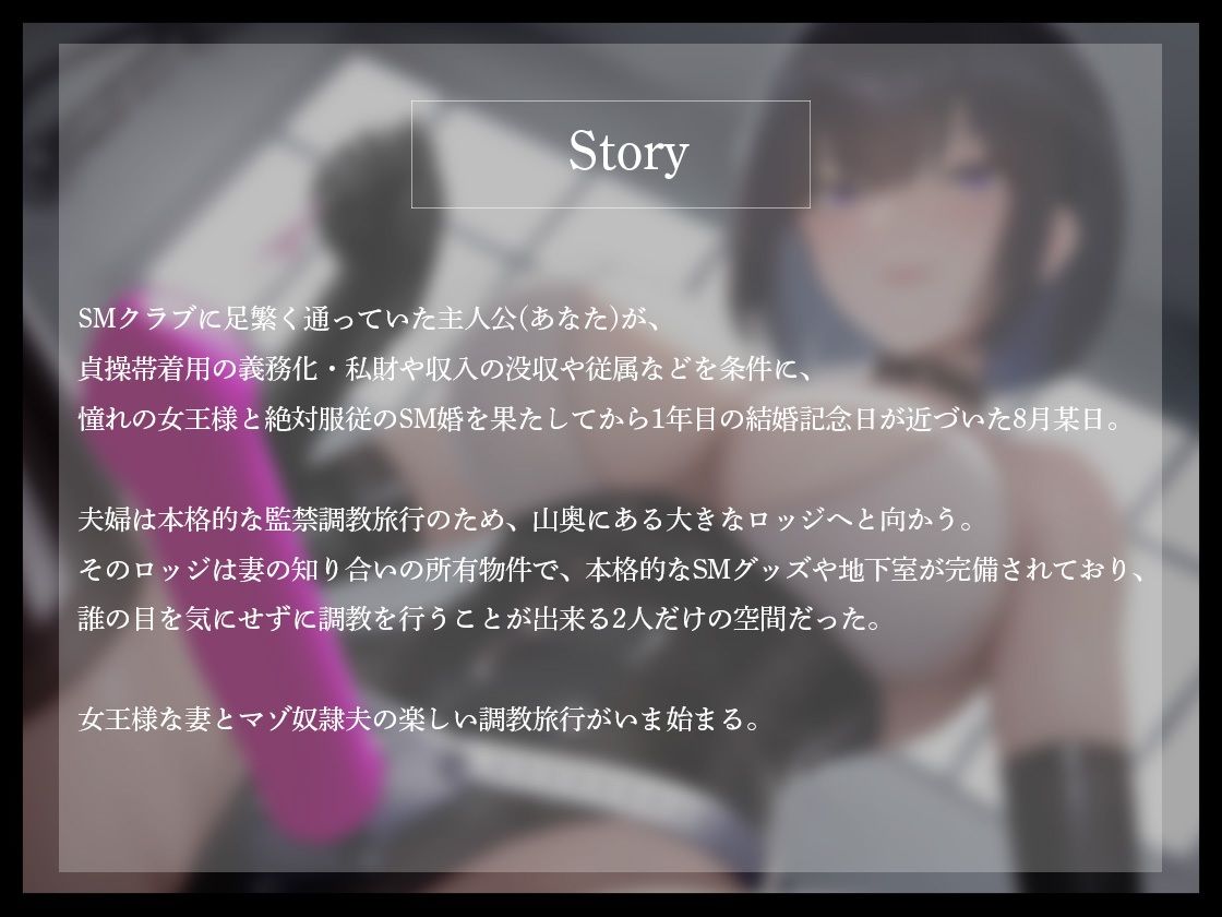 【ハードマゾ向けSM】妻女王様の調教日記〜奴●夫のペット化監禁旅行〜【KU100】 サンプル2ページ目