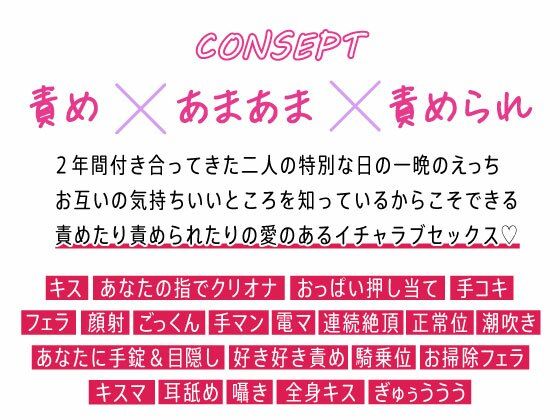 酔いどれ発情彼女と記念日えっち〜攻めたり攻められたりイチャラブ甘々〜 サンプル1ページ目