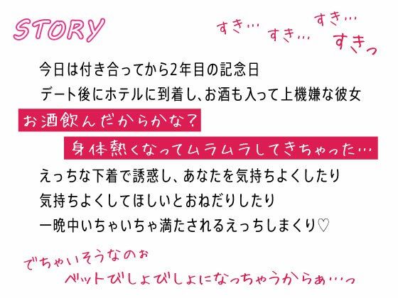 酔いどれ発情彼女と記念日えっち〜攻めたり攻められたりイチャラブ甘々〜 サンプル2ページ目