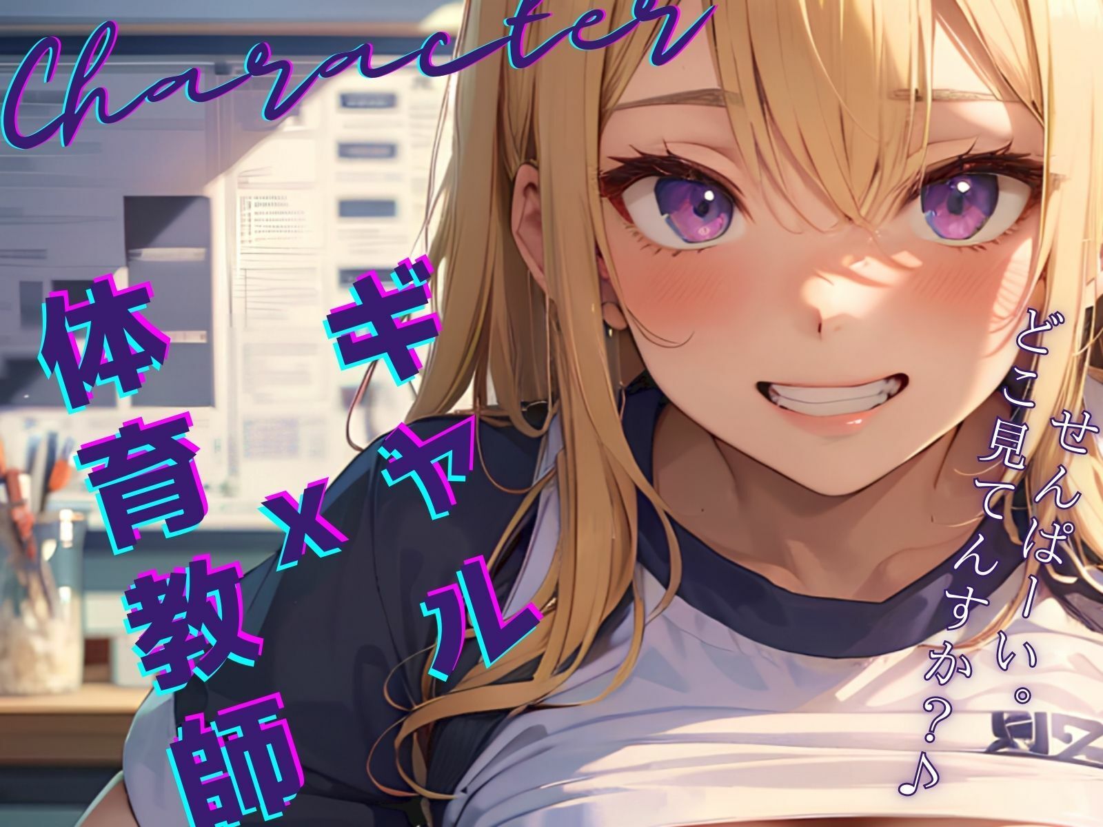 へそ出し姿の後輩ギャル教師を注意したら、もっとまくり上げて挑発される！ サンプル2ページ目