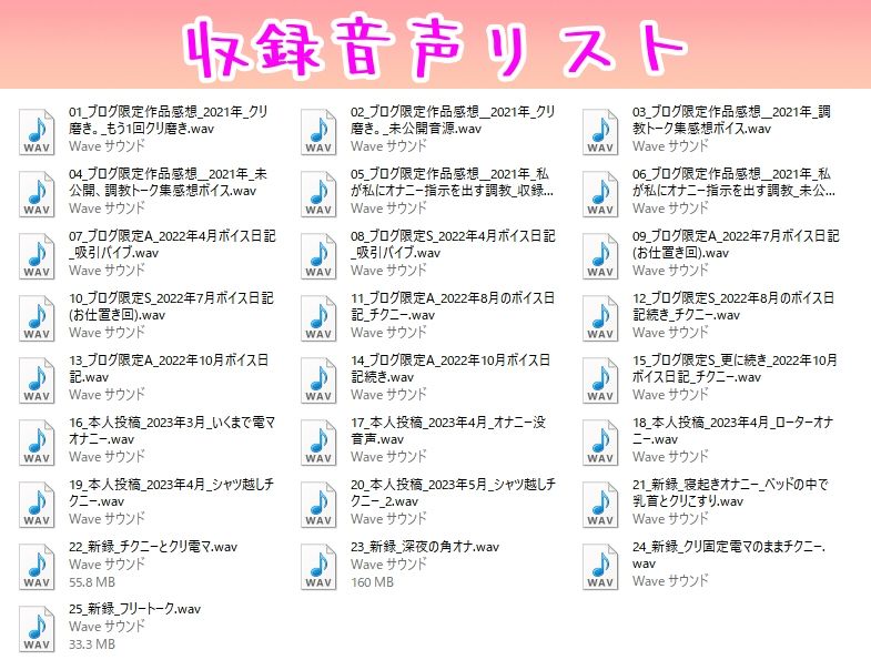 少女のえっちな日々☆未公開や限定公開音声満載！活動記録【バイノーラル/実演音声】 サンプル1ページ目