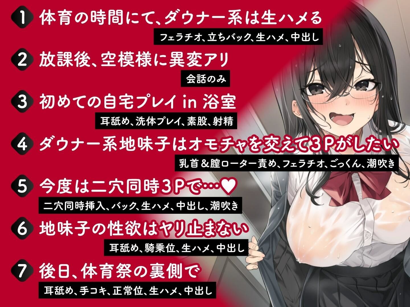 ダウナー系巨乳地味子ちゃんは自宅で変態特殊オホ声SEXがしたい サンプル4ページ目