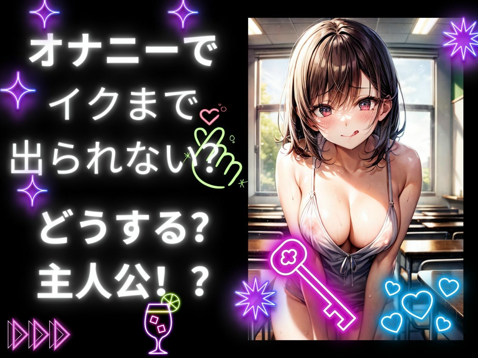 オナニーでイクまで出られない部屋に閉じ込められました！ サンプル2ページ目