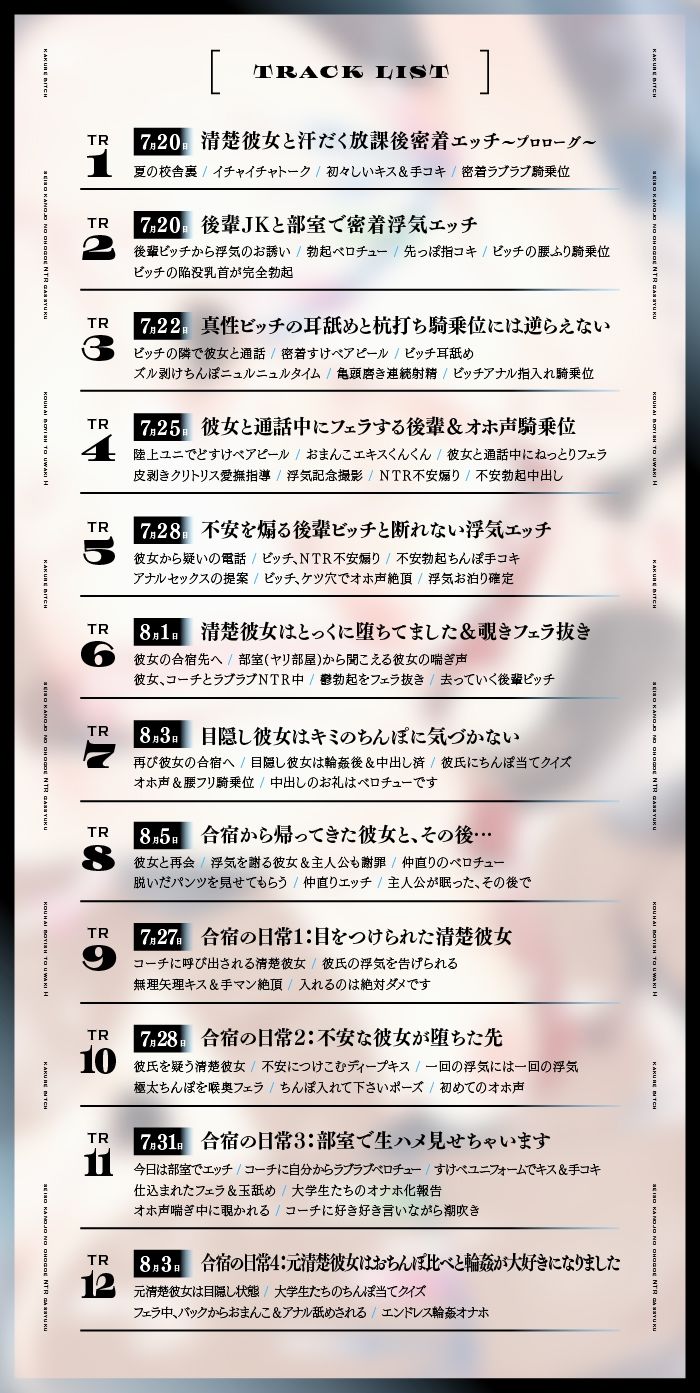 【逆NTR×NTR】隠れビッチ〜清楚彼女のオホ声NTR合宿×後輩ボーイッシュと浮気エッチ〜【KU100】 サンプル6ページ目