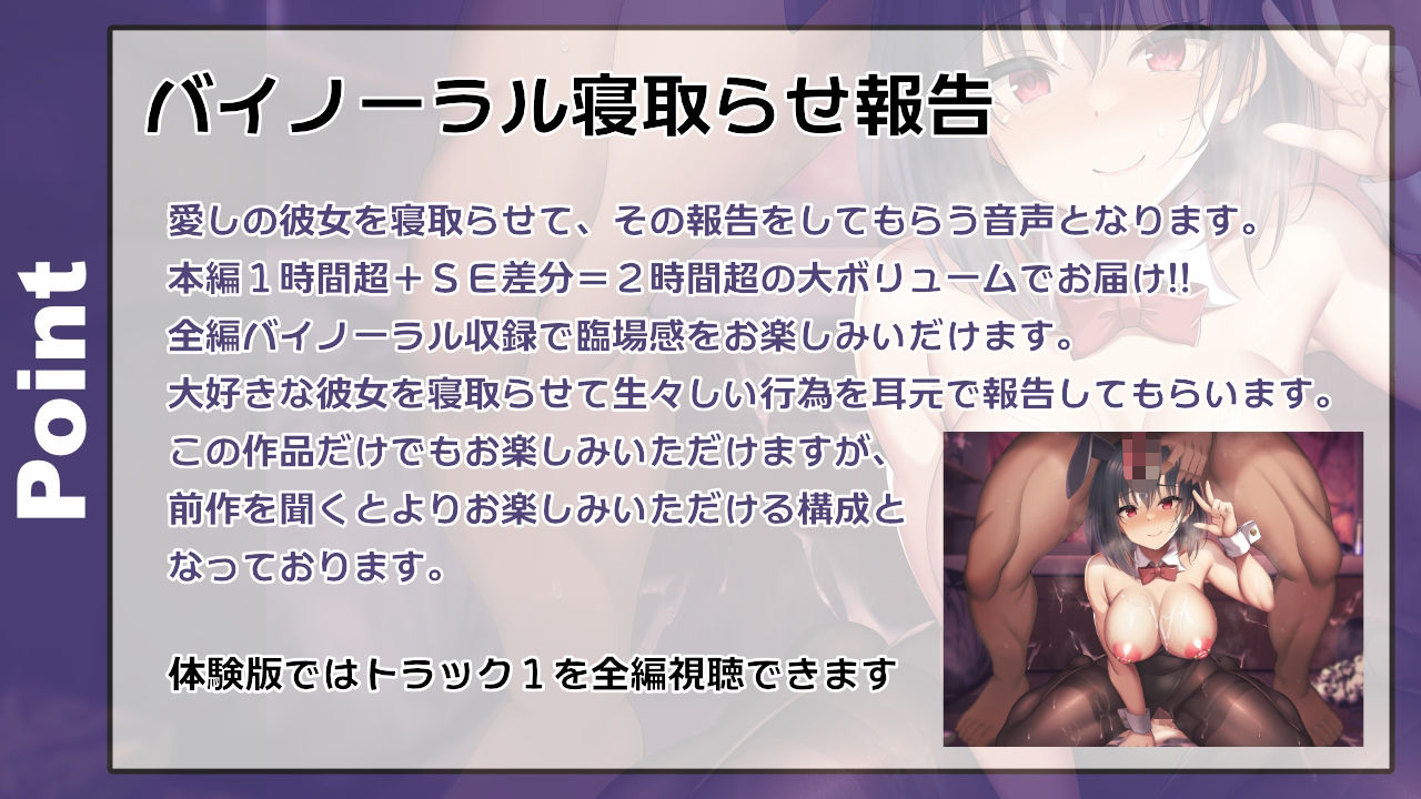【バイノーラル寝取らせ報告】彼女は僕のために’オタクくん’とセックスする サンプル1ページ目