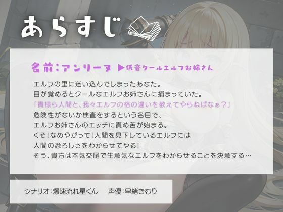 人間を見下している低音クールエルフお姉さんを本気交尾でわからせる！ サンプル1ページ目