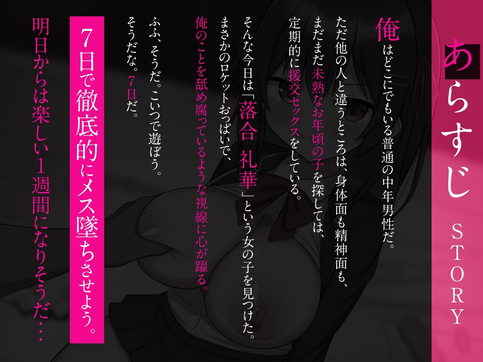 【超大作】出会って1週間で堕とす〜援交バカ乳れいか編〜（KU100） サンプル1ページ目