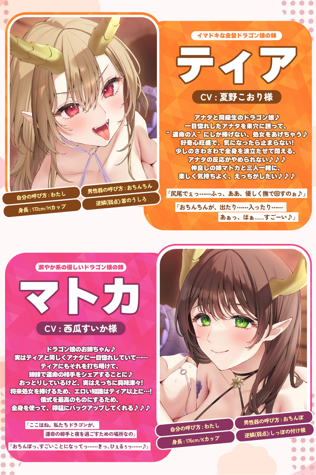 汗っかきドラゴン姉妹のWむちむち包み込み交尾！〜蒸れ蒸れサウナ状態の巣穴で濃厚抱き着き連続射精〜【りふれぼプレミアムシリーズ】 サンプル1ページ目