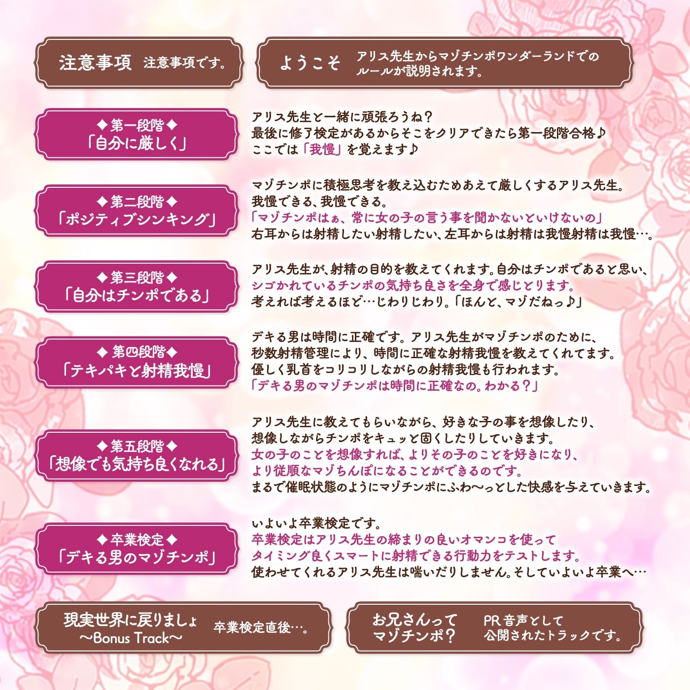 【オナサポ】アリス先生によるマゾチンポの為の優しいオナニーサポート「マゾチンポワンダーランド1」〜デキる男のマゾチンポ〜【優しいレッスン】 サンプル4ページ目