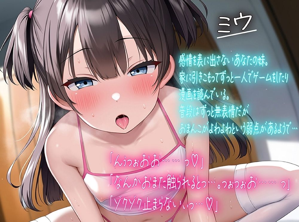 【即堕ち/ 即アクメ】無感情妹のオホ声化計画〜引きこもり妹ミウちゃんの調教生活〜 サンプル2ページ目