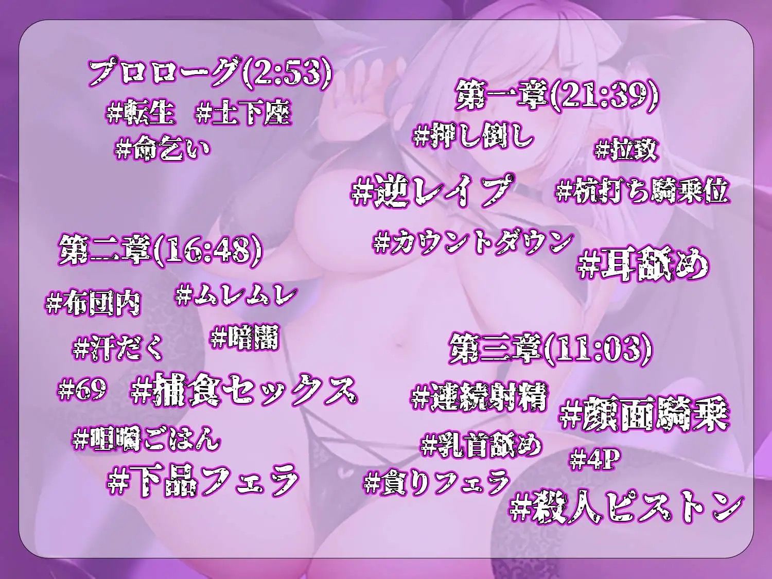 【逆レ●プ】【耳舐め】『転生直後に淫魔に遭遇！？〜サキュバスエンカウント〜』理不尽な性の暴力で性奴●になっちゃった僕 サンプル2ページ目