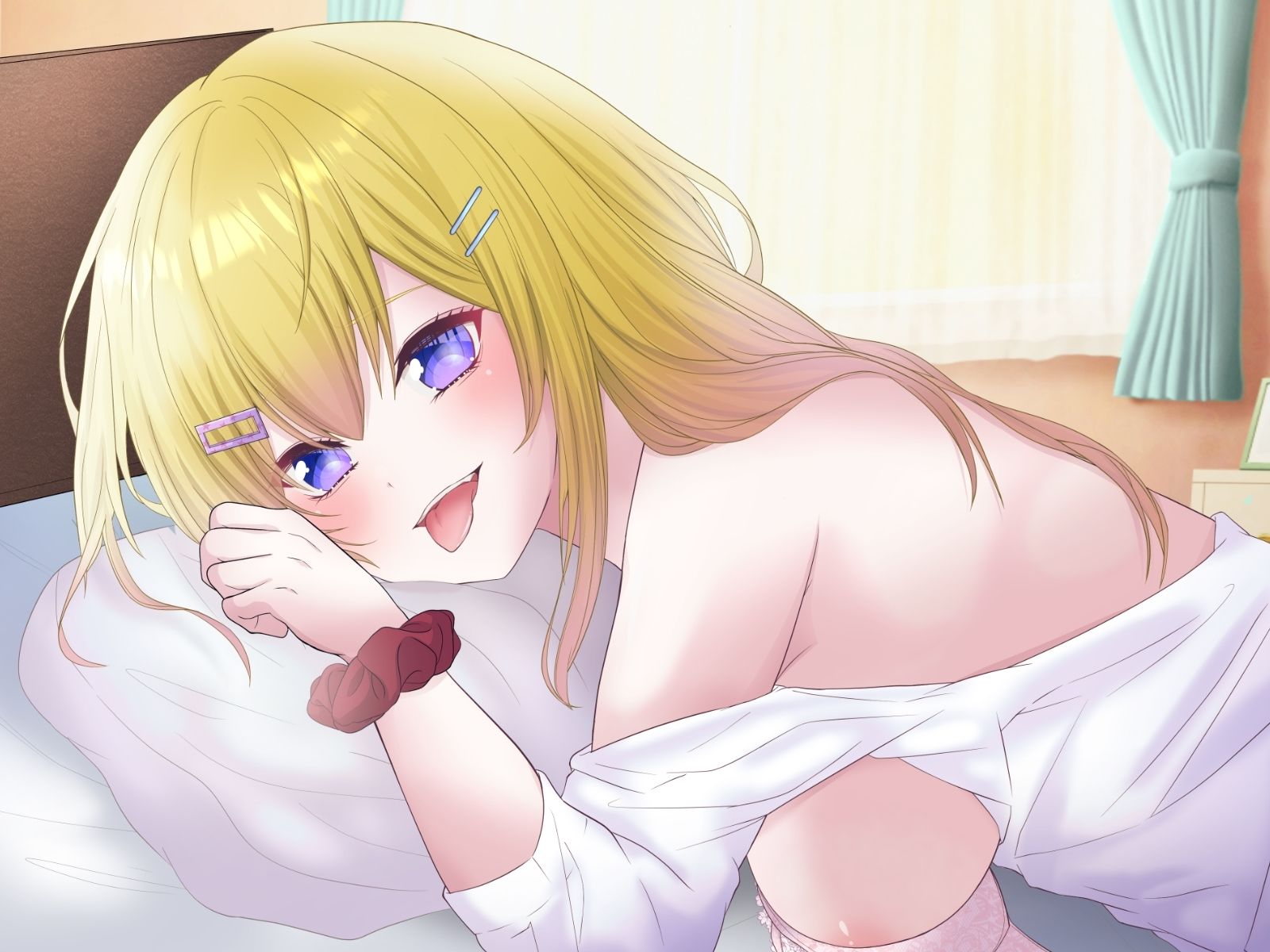 漫画目当てで遊びに来たギャル系JKとはじめての添い寝えっち サンプル1ページ目