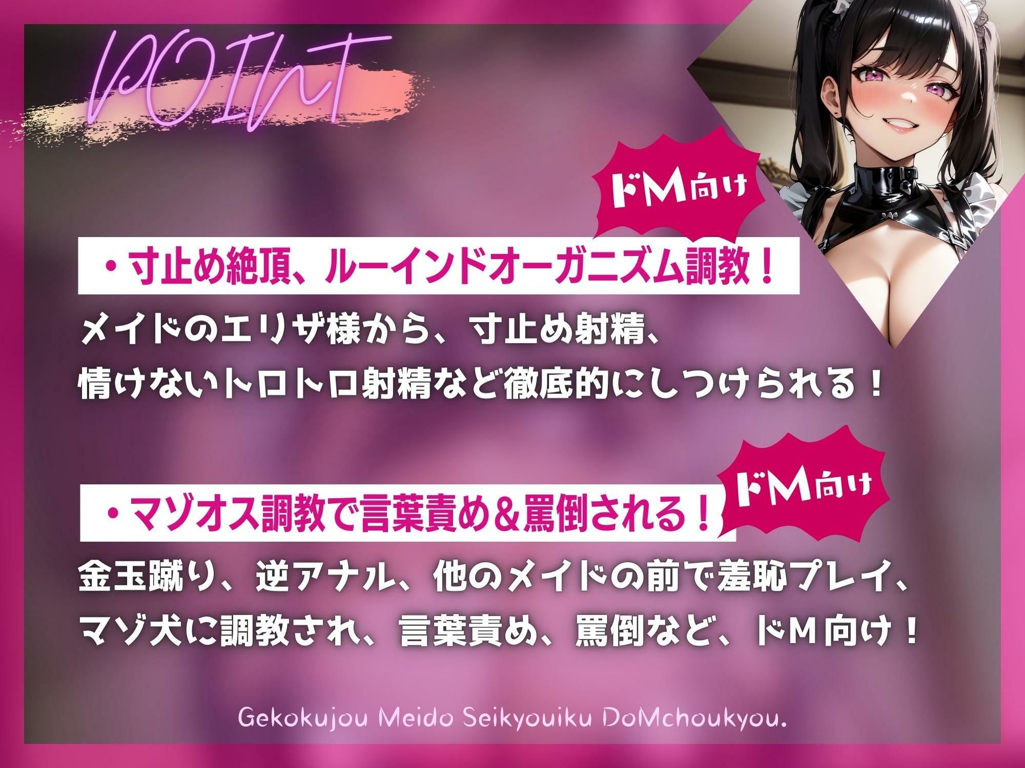 黒髪メイドの下剋上 性教育ドM調教とルーインドオーガニズム 【KU100】 サンプル2ページ目
