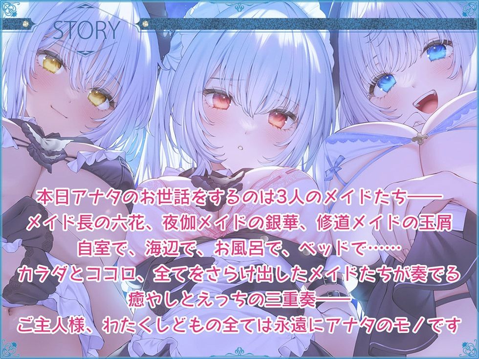瑠璃雪楼の幻想曲 メイド長 夜伽メイド 修道メイドによる癒やしとえっちの三重奏【KU100ハイレゾ】 サンプル3ページ目