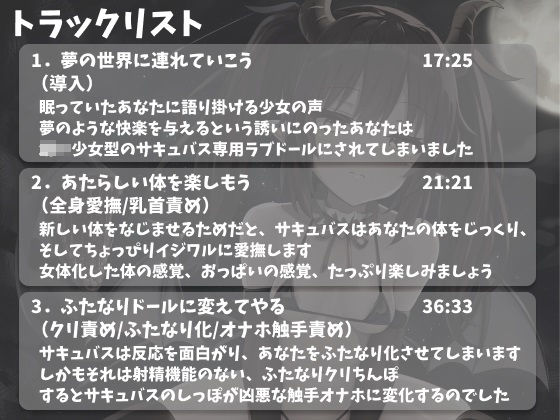 サキュバスにふたなりドールの体にされてムリヤリ両性エッチされちゃうあなた サンプル2ページ目
