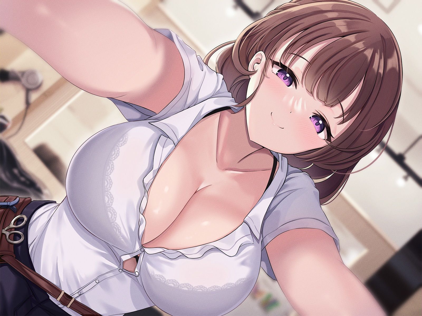 耳元密着美容室〜爆乳当たっても勃ててはイケないトロ泡アフターサービス〜 サンプル3ページ目
