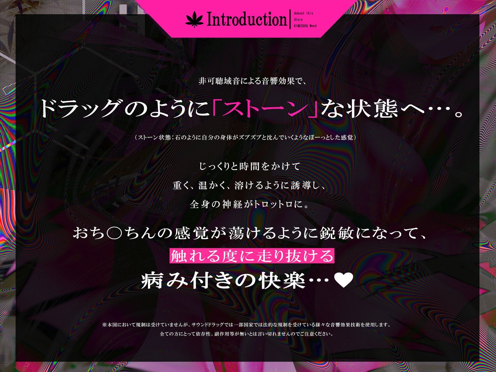 【決定版・サウンドドラッグ】キメセクストーン〜「ナチュラル」で「ブリブリ」なよだれまみれのキメセクを完全再現！〜【合法ぶっとびセックス】 サンプル1ページ目