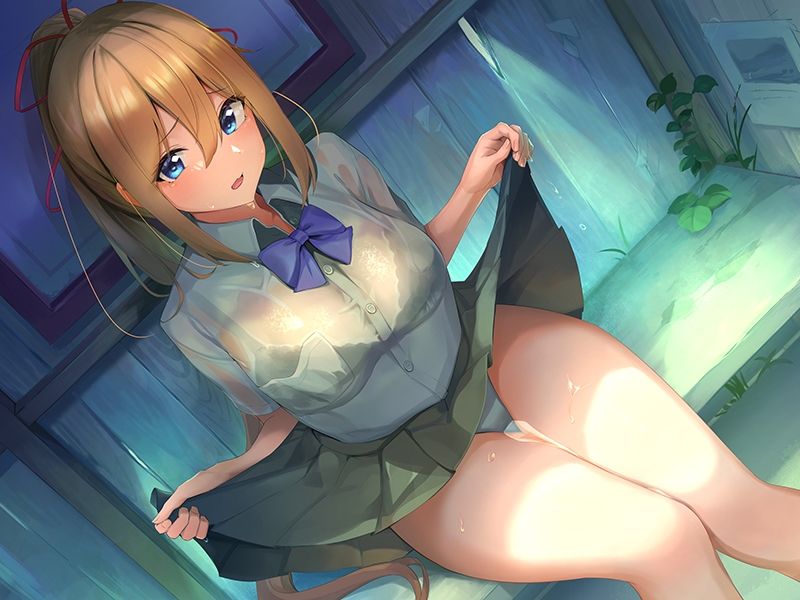 お股の緩い後輩ちゃんはすぐおしっこ漏らしちゃう♪『先輩ぃ〜…おしっこの匂い嗅がないでくださいぃ…』 サンプル1ページ目