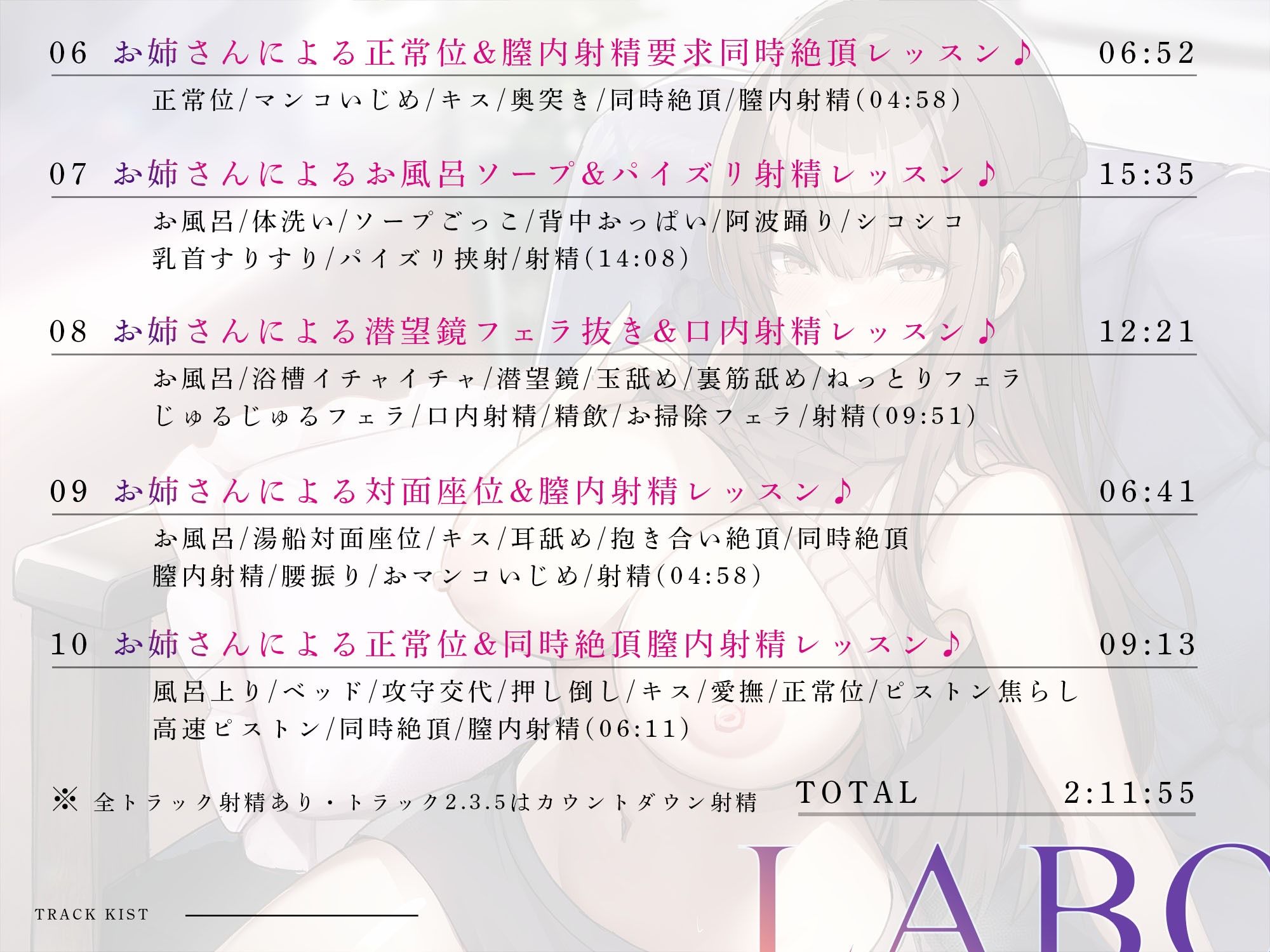 【大ボリューム2時間11分】昔馴染みの爆乳ドスケベお姉さんによる二人っきりのカウントダウン濃厚射精レッスン♪【全トラック射精あり】 サンプル4ページ目