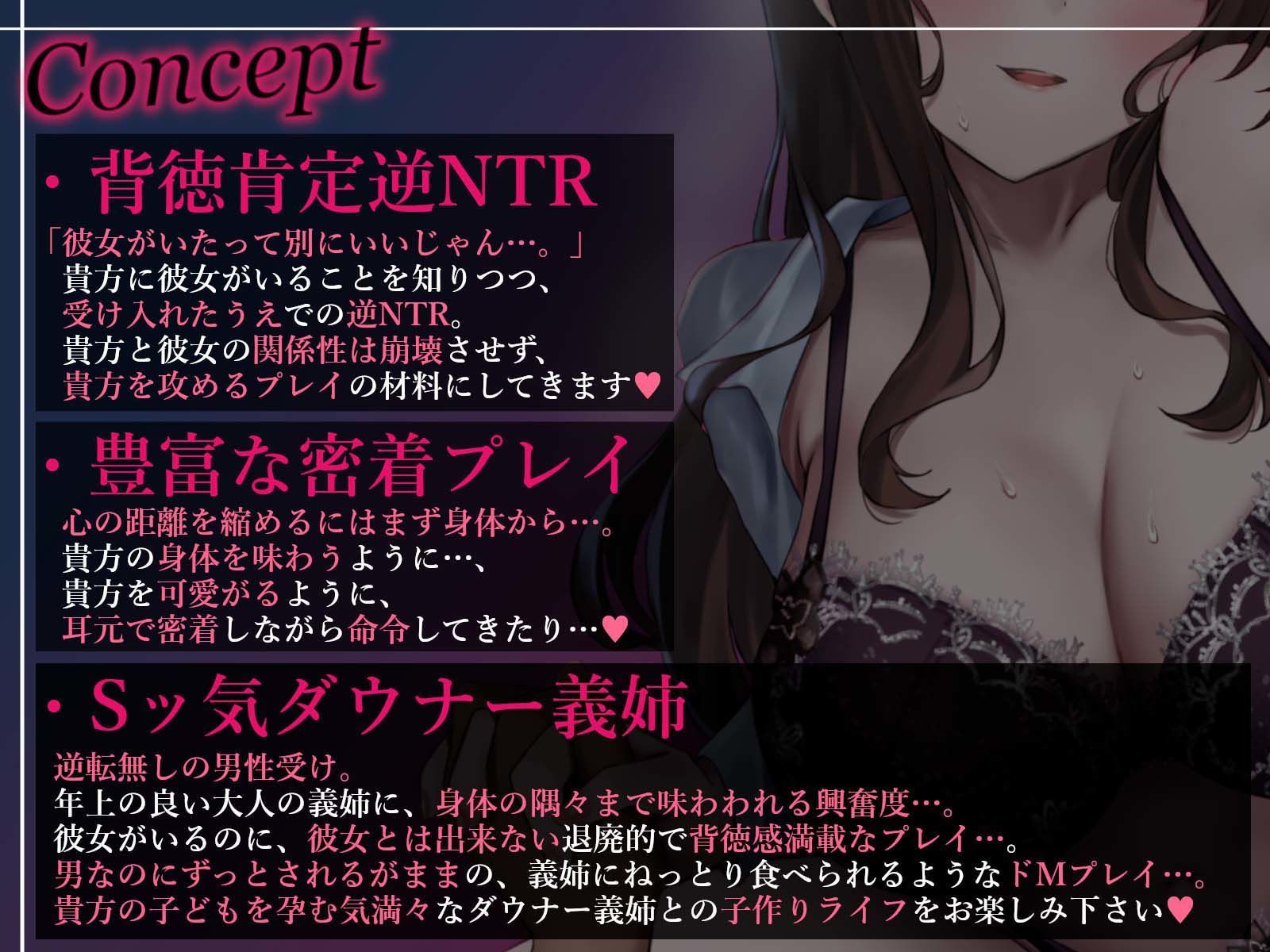【密着×背徳肯定】ダウナー義姉の逆NTR子作りライフ【男性受け】 サンプル1ページ目