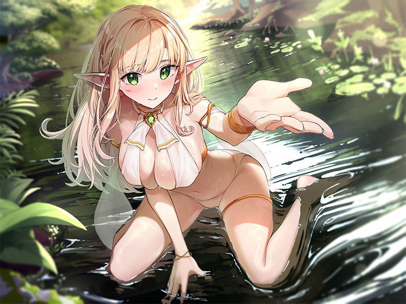 優しく清楚なエルフと好きなだけ子作りおまんこしていい、‘おまんこエルフの村’【バイノーラル】 サンプル4ページ目