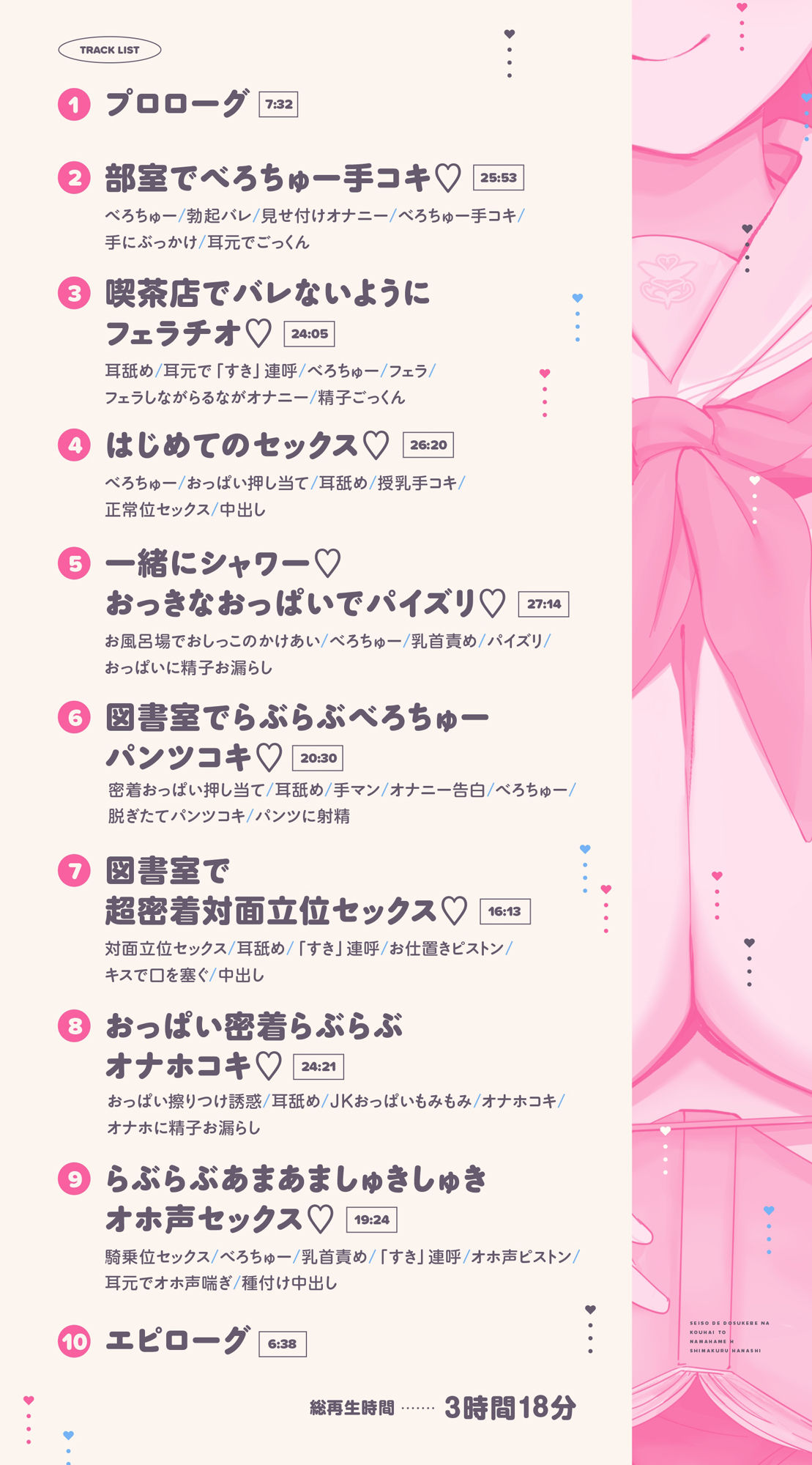 清楚でドスケベな後輩とらぶらぶべろちゅー生ハメえっちしまくる話【KU100ハイレゾバイノーラル】 サンプル3ページ目