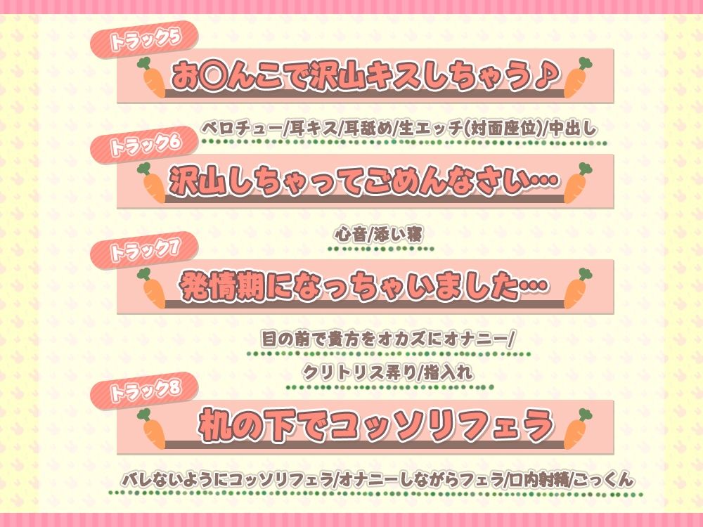 【タイトル】ご主人様大好き！すぐに発情しちゃうウサギさんのイチャ甘おねだりエッチ♪ サンプル3ページ目