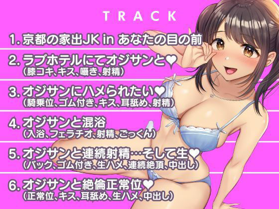 白ギャルJKのオジサン好き好きパパ活ラブホデート〜京都弁の家出ギャルはチンポが大好き？〜 サンプル4ページ目