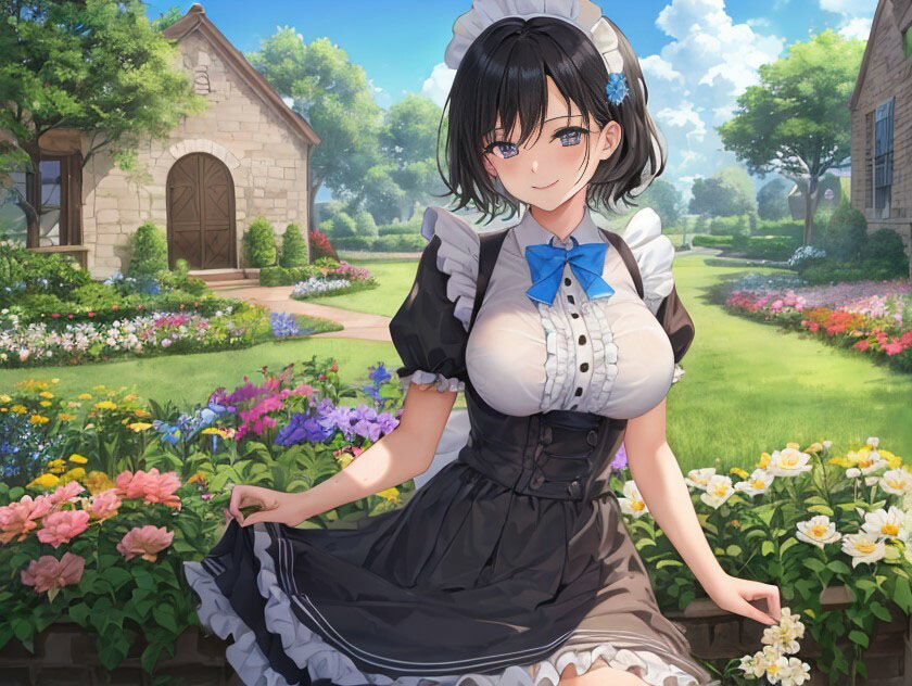 ドスケベ爆乳メイドはド変態ご主人様の性欲処理をしてあげたい〜無表情メイドの孕ませご奉仕性活〜【抱き枕推奨/ファンタジー/中出し】 サンプル2ページ目