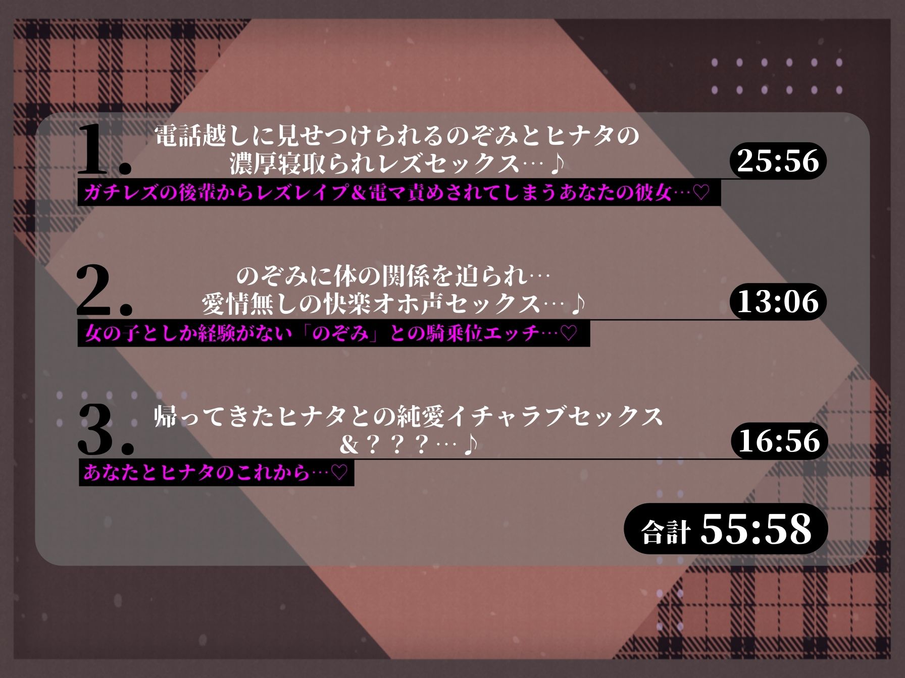 ゼッタイに（寝）取られないカノジョ3【レズ寝取られ編】 サンプル4ページ目