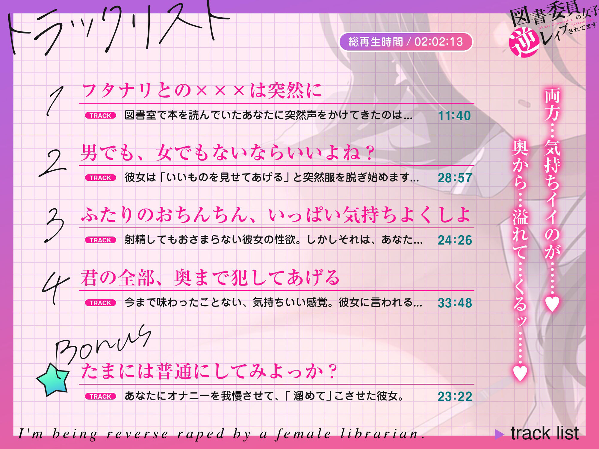 ？フタナリ少女？図書委員の女子に逆レ●プされてます サンプル4ページ目