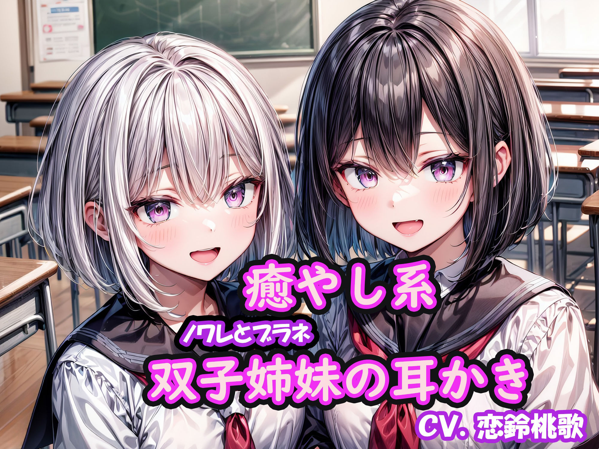 【KU100】クールと癒し系双子姉妹の耳かき〜ノワレとブラネ【CV.恋鈴桃歌】 サンプル2ページ目