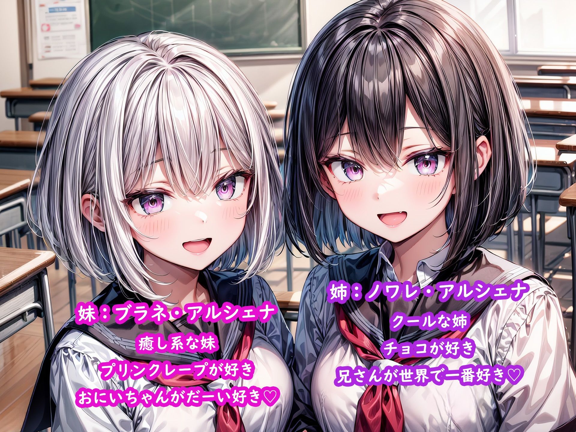【KU100】クールと癒し系双子姉妹の耳かき〜ノワレとブラネ【CV.恋鈴桃歌】 サンプル3ページ目