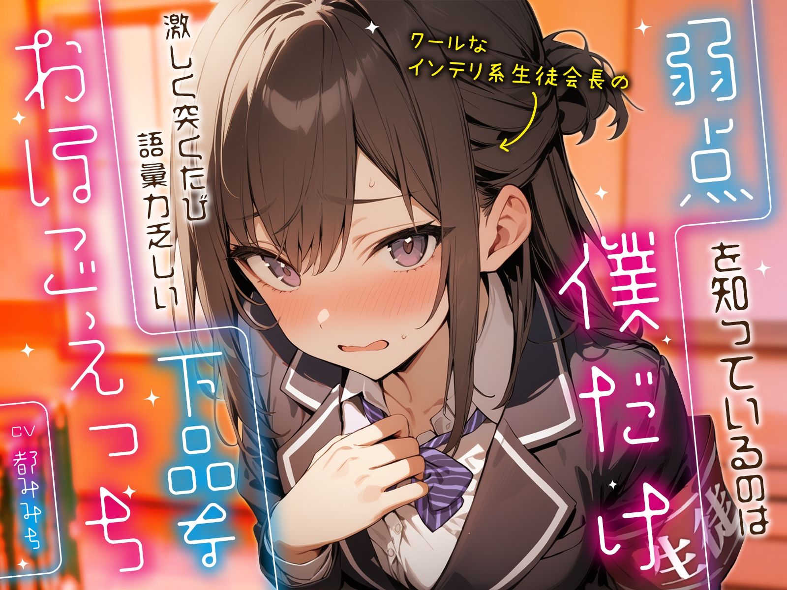 クールなインテリ系生徒会長の弱点を知っているのは僕だけ〜激しく突くたび語彙力乏しい下品なおほごえっち〜 サンプル1ページ目