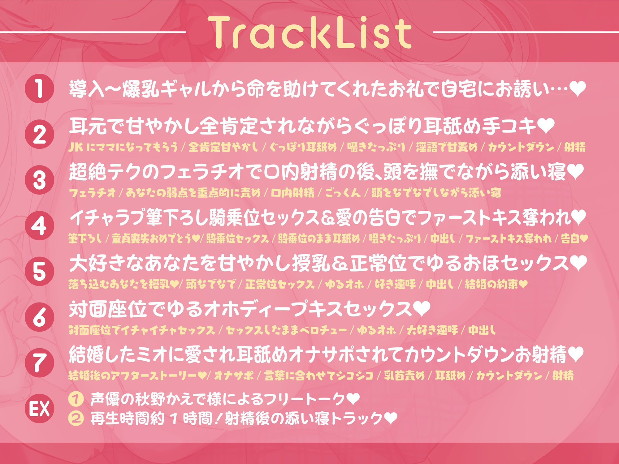 【ゆるオホ×全肯定】実家の太い母性ギャルに甘やかされ交尾→最後はイチャラブ結婚する音声【無声音囁きたっぷり/再生時間5時間超え】 サンプル4ページ目