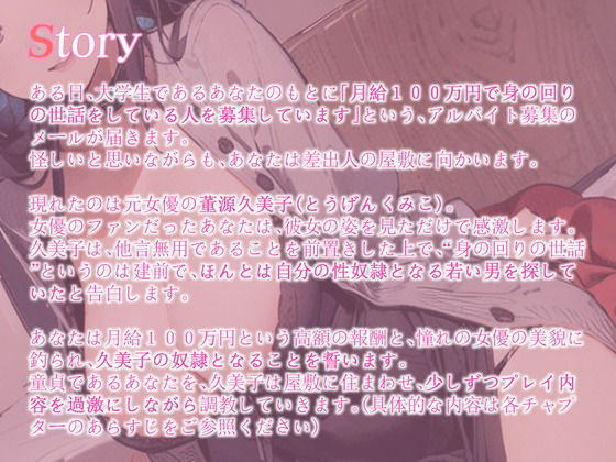 【格安同人ボイスの殿堂オーピーエム】セレブ人妻に月給100万円で性処理ペットとして飼われました サンプル2ページ目