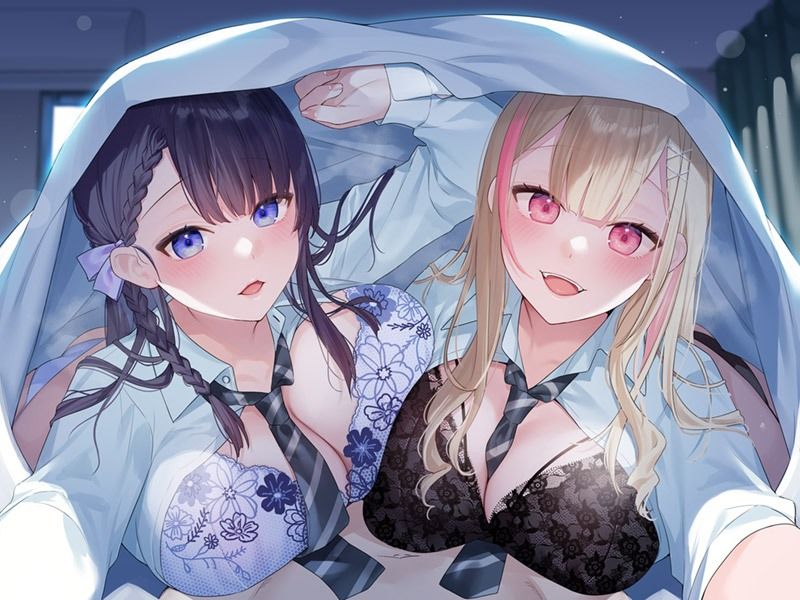 放課後添い寝クラブ〜ダブルJKかずはと和歌のおっぱい枕でシコシコお休み〜 サンプル1ページ目