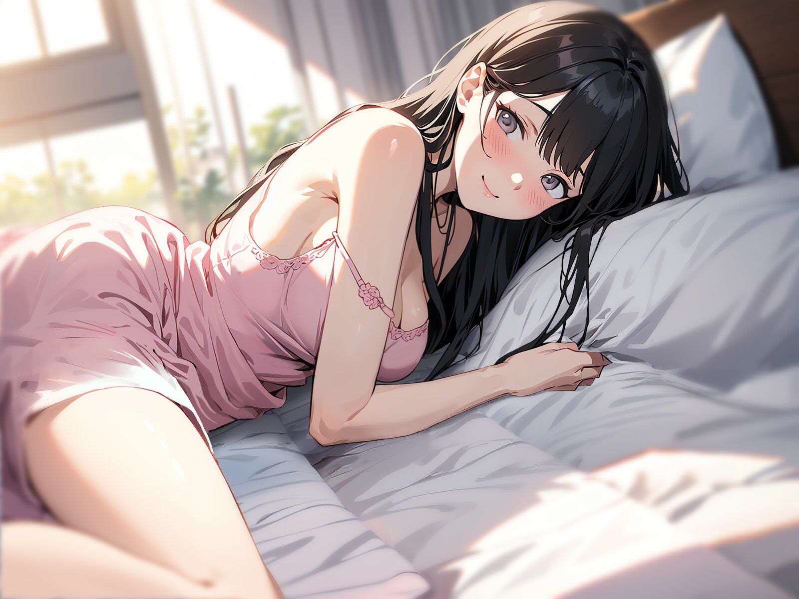 外では黒髪清楚なお嬢様とあまイチャらぶらぶ同棲性活〜家では毎晩孕みたい淫乱オホ声っち〜 サンプル4ページ目