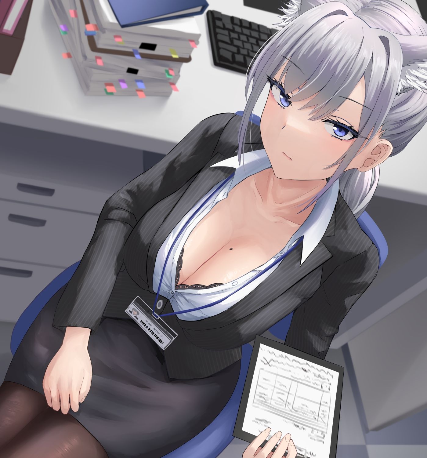 【ケモミミ娘ときもちい日常】クールなオオカミ娘さんのドスケベあまえんぼ性活〜一匹狼クール上司とヒミツのオフィスラブ、甘えんぼでやらしいケダモノだだ漏れ交尾〜 サンプル2ページ目